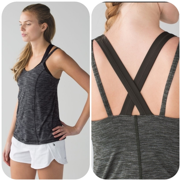 lululemon athletica Tops - Lululemon Run For Gold Tank Built In Sports Bra 4